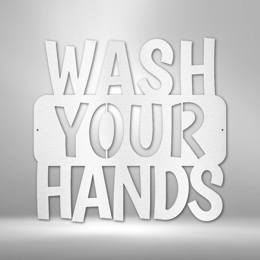 Wash Your Hands Quote Steel Sign Steel Art Wall Metal Decor-Express Your Love Gifts
