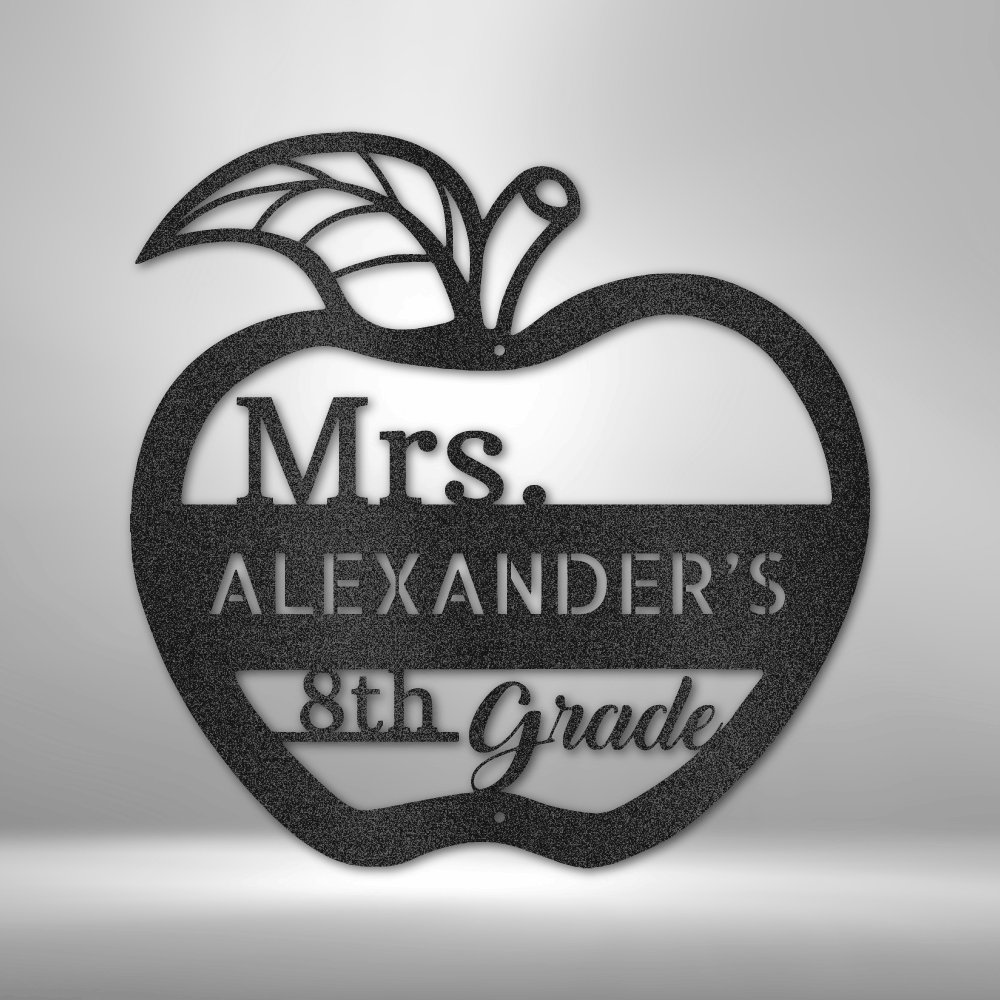 Personalized Teacher Appreciation Monogram Steel Sign Steel Art Wall Metal Decor-Express Your Love Gifts