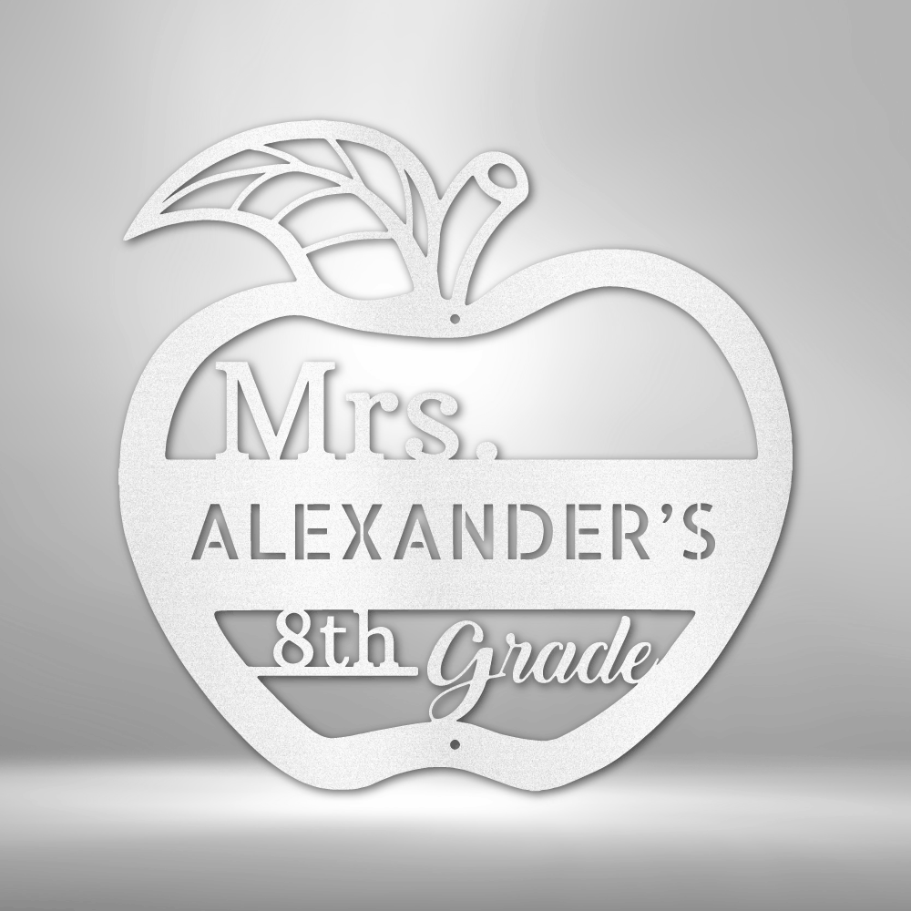 Personalized Teacher Appreciation Monogram Steel Sign Steel Art Wall Metal Decor-Express Your Love Gifts