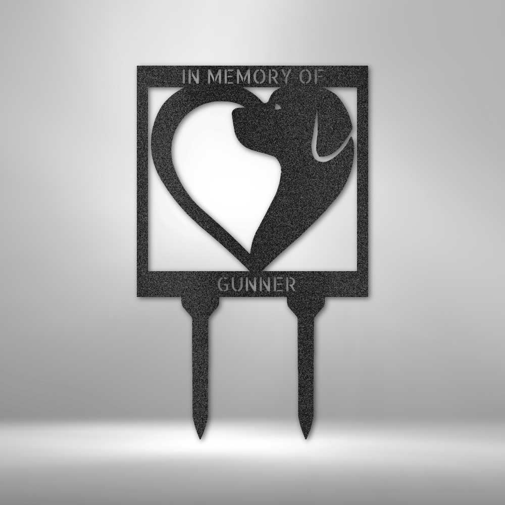 Personalized Dog Love Stake Steel Sign Steel Art Wall Metal Decor-Express Your Love Gifts