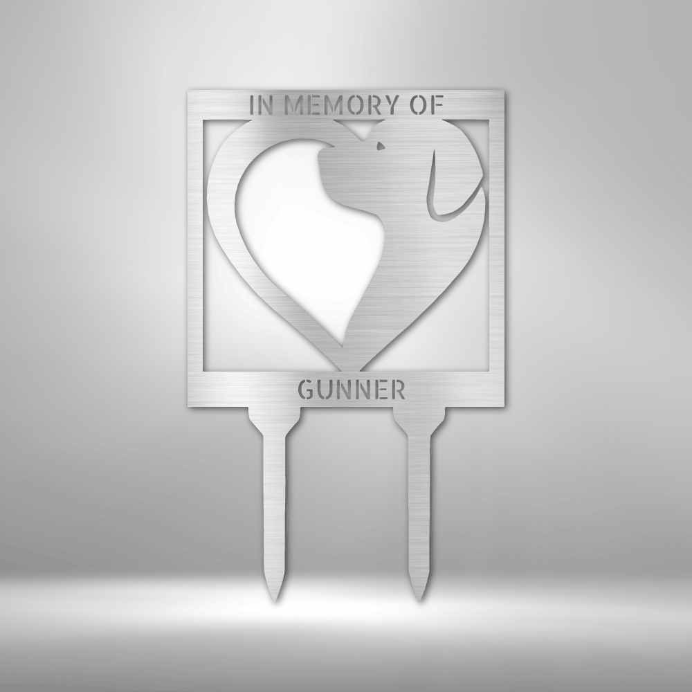 Personalized Dog Love Stake Steel Sign Steel Art Wall Metal Decor-Express Your Love Gifts