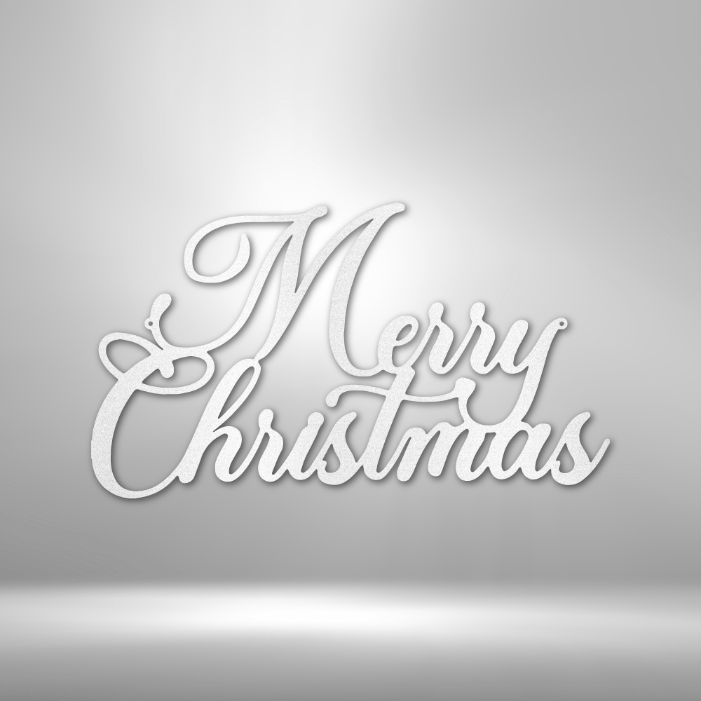 Merry Christmas Script Steel Sign Steel Art Wall Metal Decor-Express Your Love Gifts