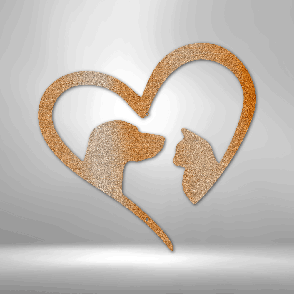 Pet Love Cat Dog Steel Sign Steel Art Wall Metal Decor-Express Your Love Gifts