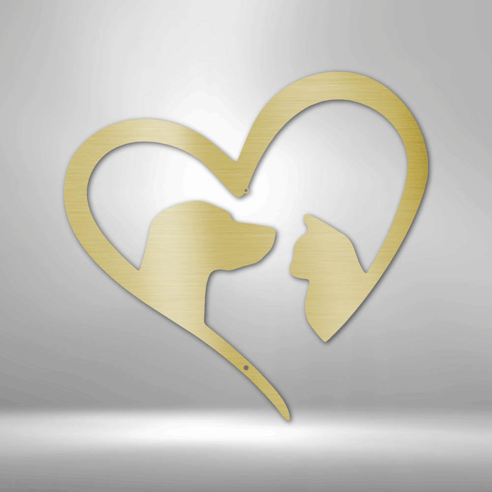 Pet Love Cat Dog Steel Sign Steel Art Wall Metal Decor-Express Your Love Gifts
