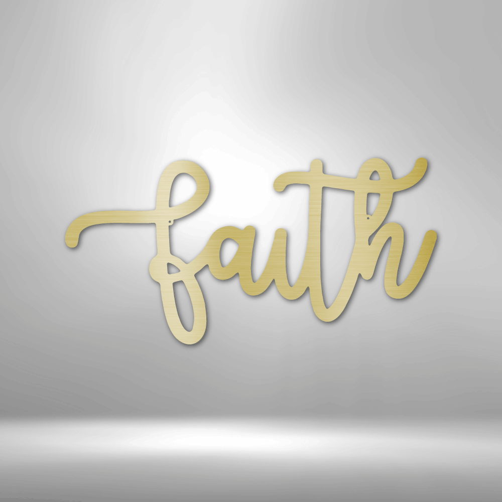 Scripture Walls Faith Script Steel Sign Steel Art Wall Metal Decor-Express Your Love Gifts