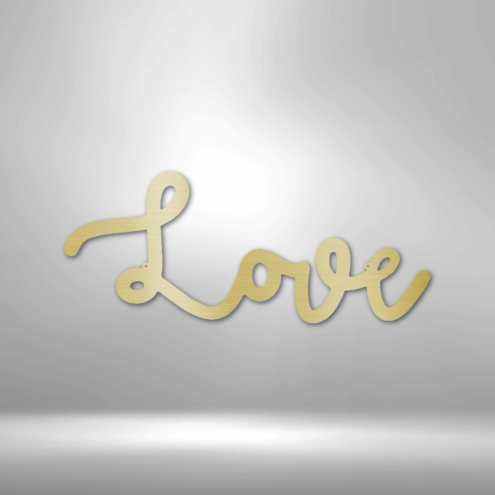 Love Script Steel Sign Steel Art Wall Metal Decor-Express Your Love Gifts