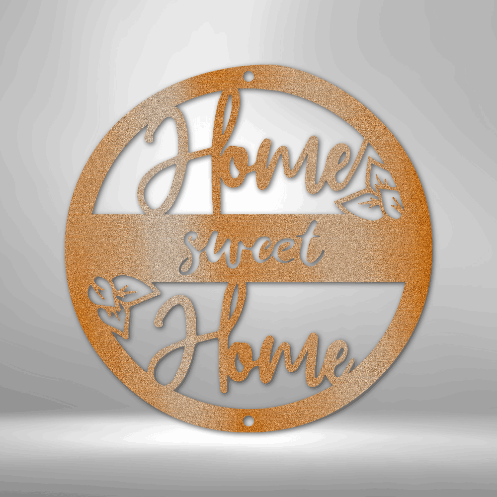 Home Sweet Home Circle Steel Sign Steel Art Wall Metal Decor-Express Your Love Gifts