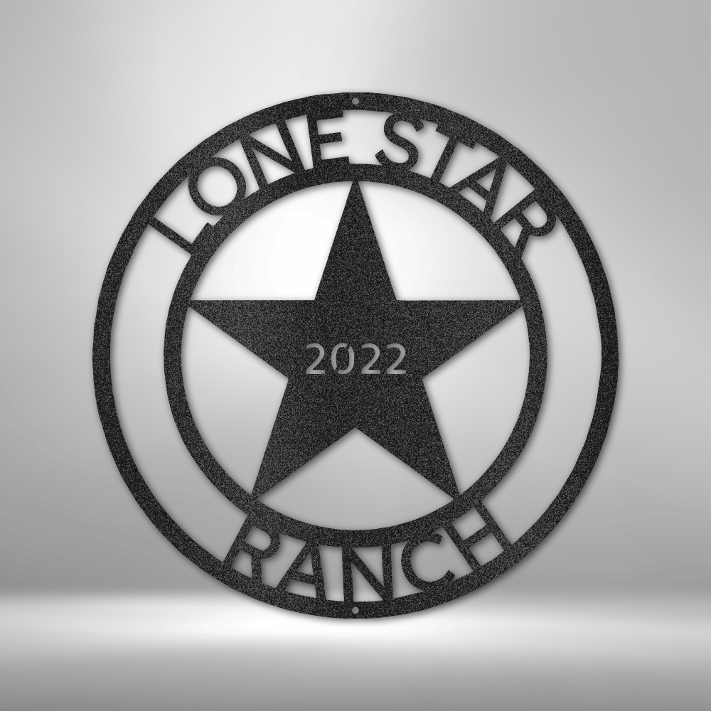 Personalized LoneStar 2 Monogram Steel Sign Steel Art Wall Metal Decor-Express Your Love Gifts
