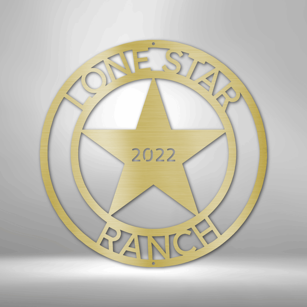 Personalized LoneStar 2 Monogram Steel Sign Steel Art Wall Metal Decor-Express Your Love Gifts