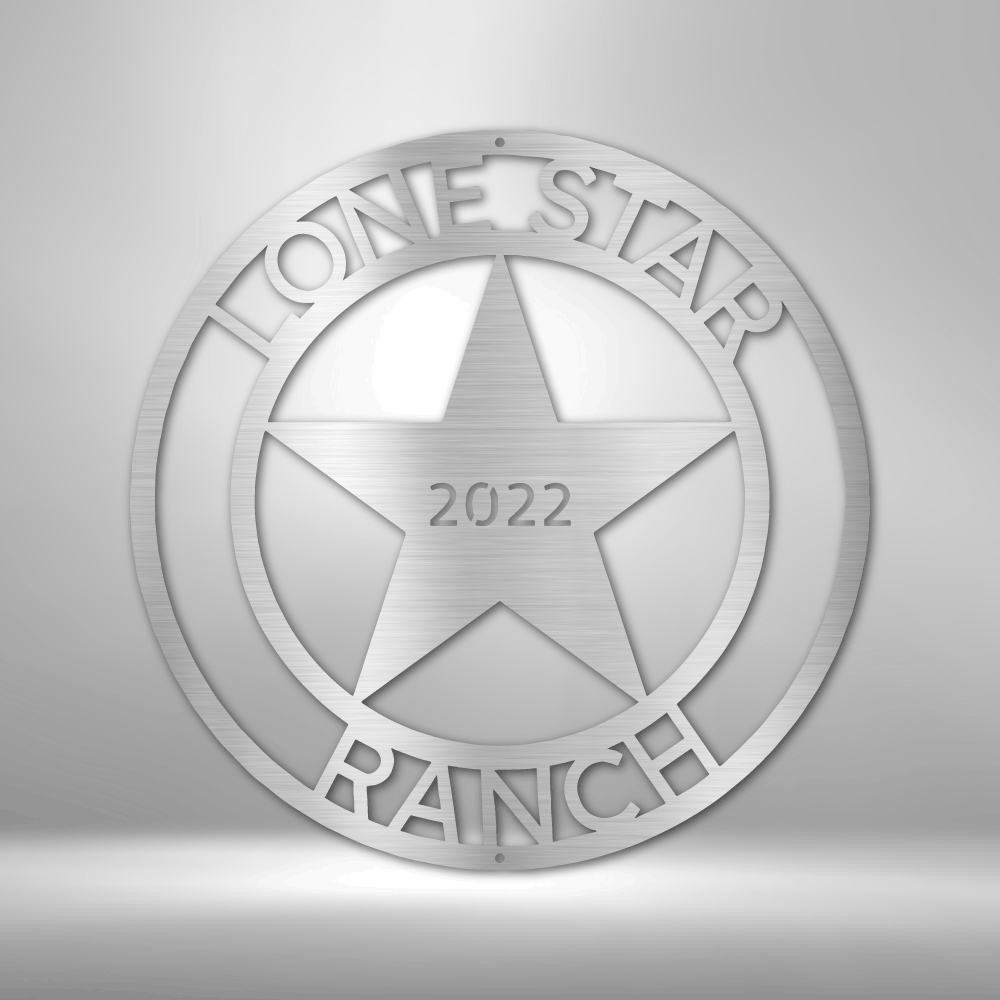 Personalized LoneStar 2 Monogram Steel Sign Steel Art Wall Metal Decor-Express Your Love Gifts