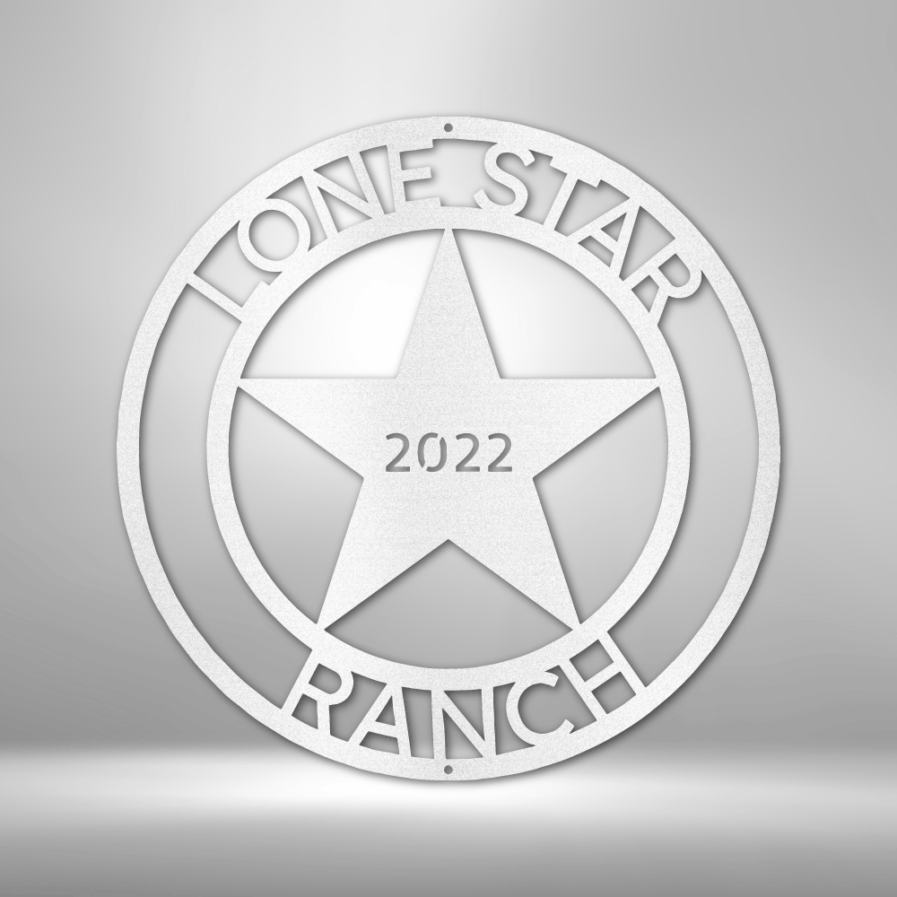 Personalized LoneStar 2 Monogram Steel Sign Steel Art Wall Metal Decor-Express Your Love Gifts