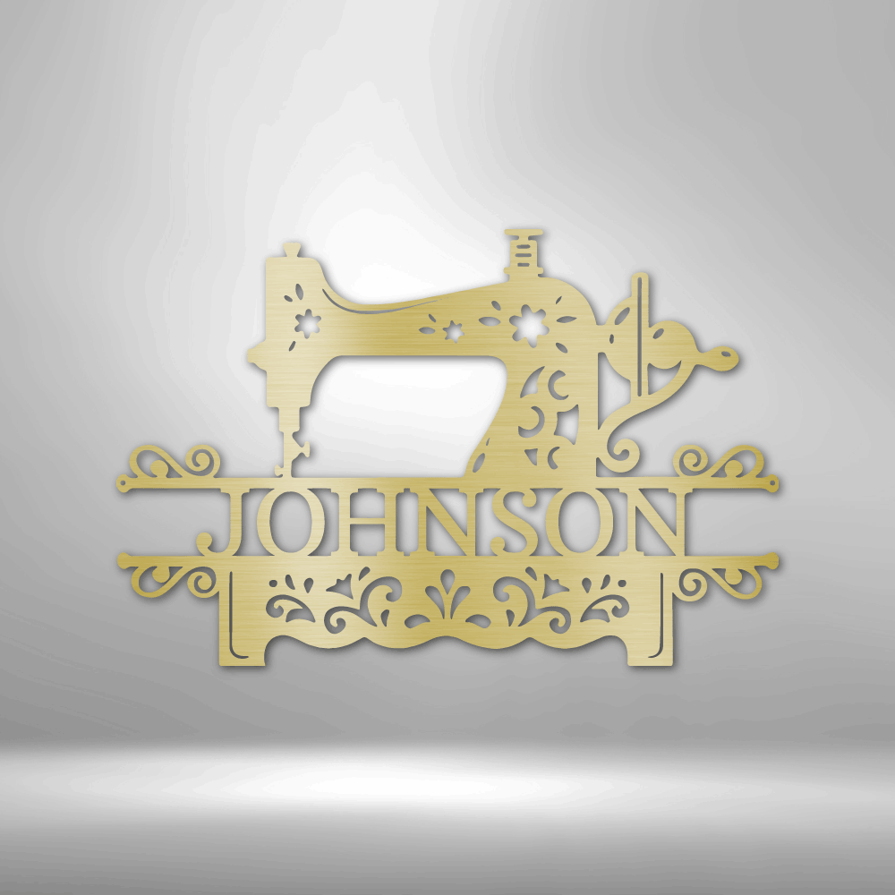Personalized Sewing Monogram Steel Sign Steel Art Wall Metal Decor-Express Your Love Gifts