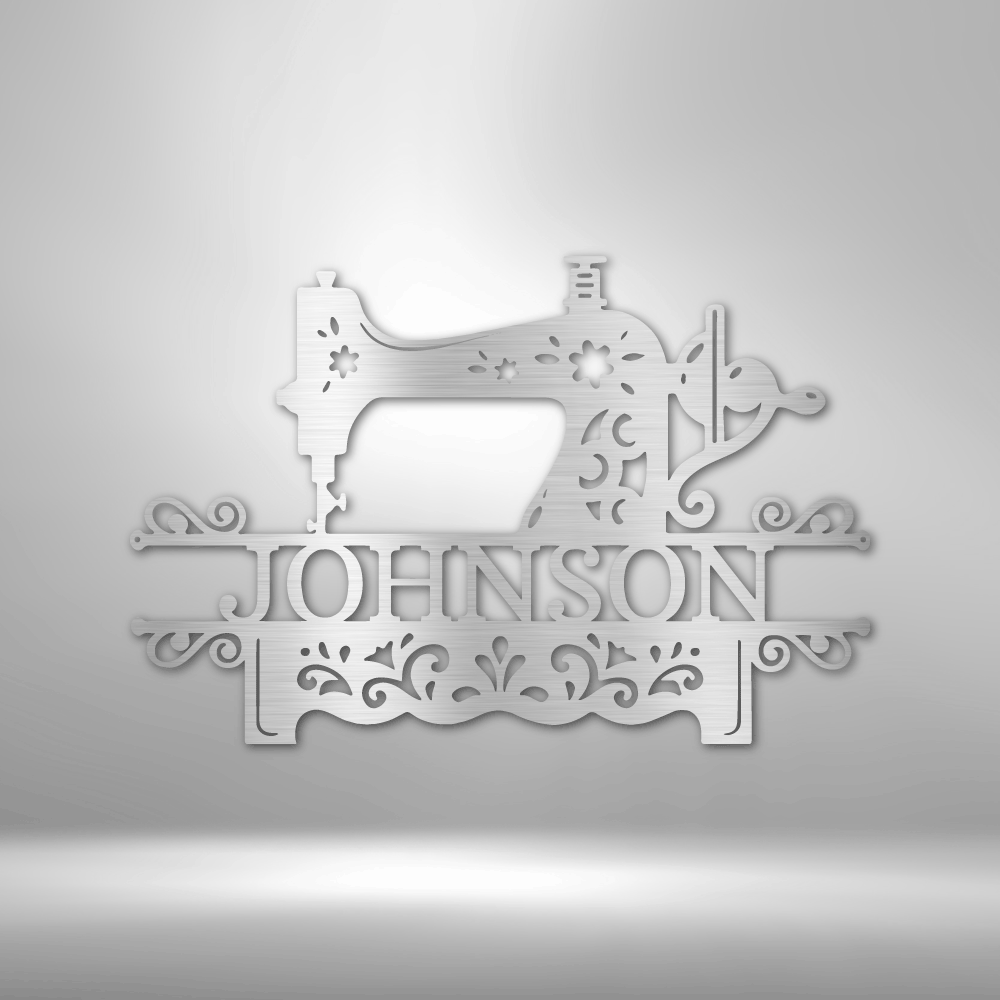 Personalized Sewing Monogram Steel Sign Steel Art Wall Metal Decor-Express Your Love Gifts