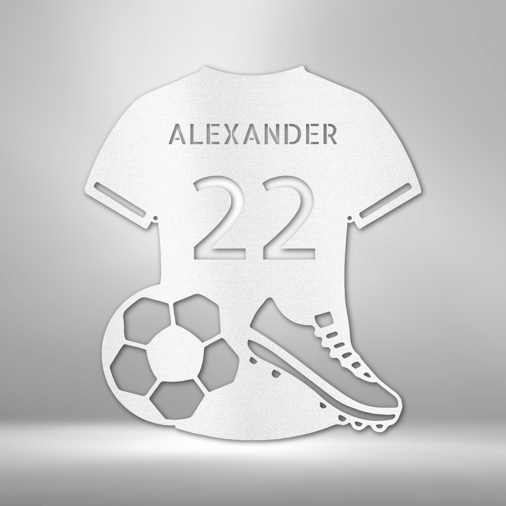 Personalized Soccer Jersey Monogram Steel Sign Steel Art Wall Metal Decor-Express Your Love Gifts