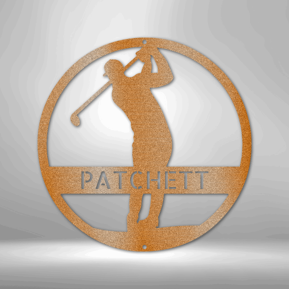 Personalized Golfer Monogram Steel Sign Steel Art Wall Metal Decor-Express Your Love Gifts