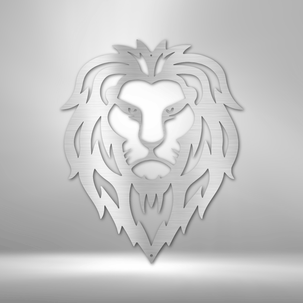 Lion Head Steel Sign Steel Art Wall Metal Decor-Express Your Love Gifts