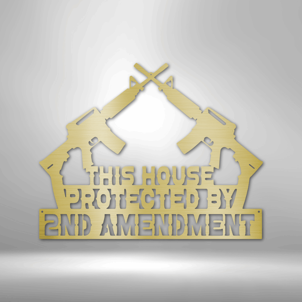 Protected by 2A Steel Sign Steel Art Wall Metal Decor-Express Your Love Gifts