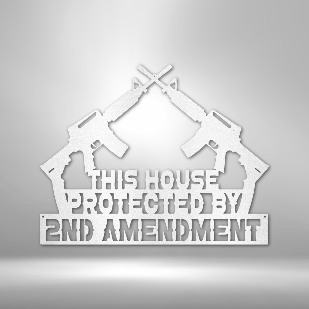 Protected by 2A Steel Sign Steel Art Wall Metal Decor-Express Your Love Gifts