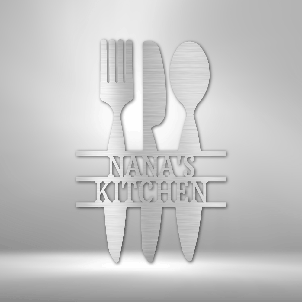 Personalized Kitchen Utensil Monogram Steel Sign Steel Art Wall Metal Decor-Express Your Love Gifts