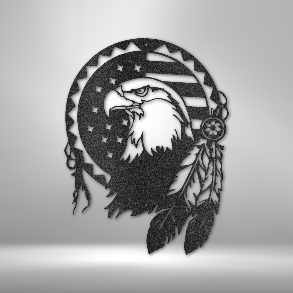 Native Eagle Steel Sign Steel Art Wall Metal Decor-Express Your Love Gifts