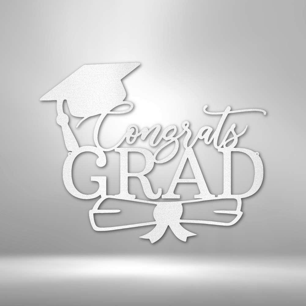 Congrats Grad Cap Steel Sign Steel Art Wall Metal Decor-Express Your Love Gifts
