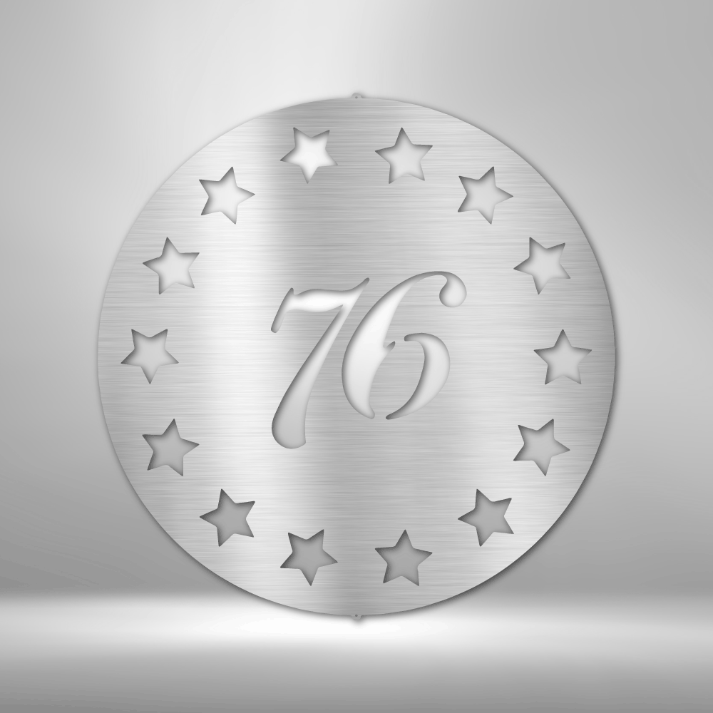 Old School 76 Steel Sign Steel Art Wall Metal Decor-Express Your Love Gifts