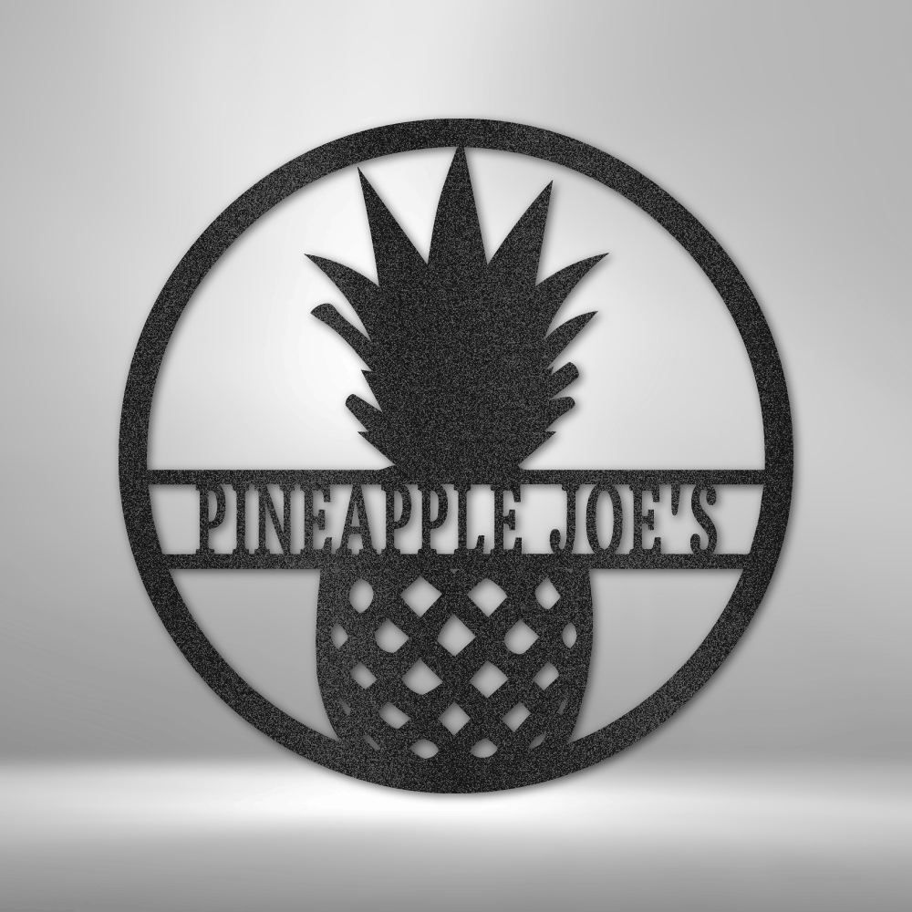 Personalized Pineapple Monogram Steel Sign Steel Art Wall Metal Decor-Express Your Love Gifts