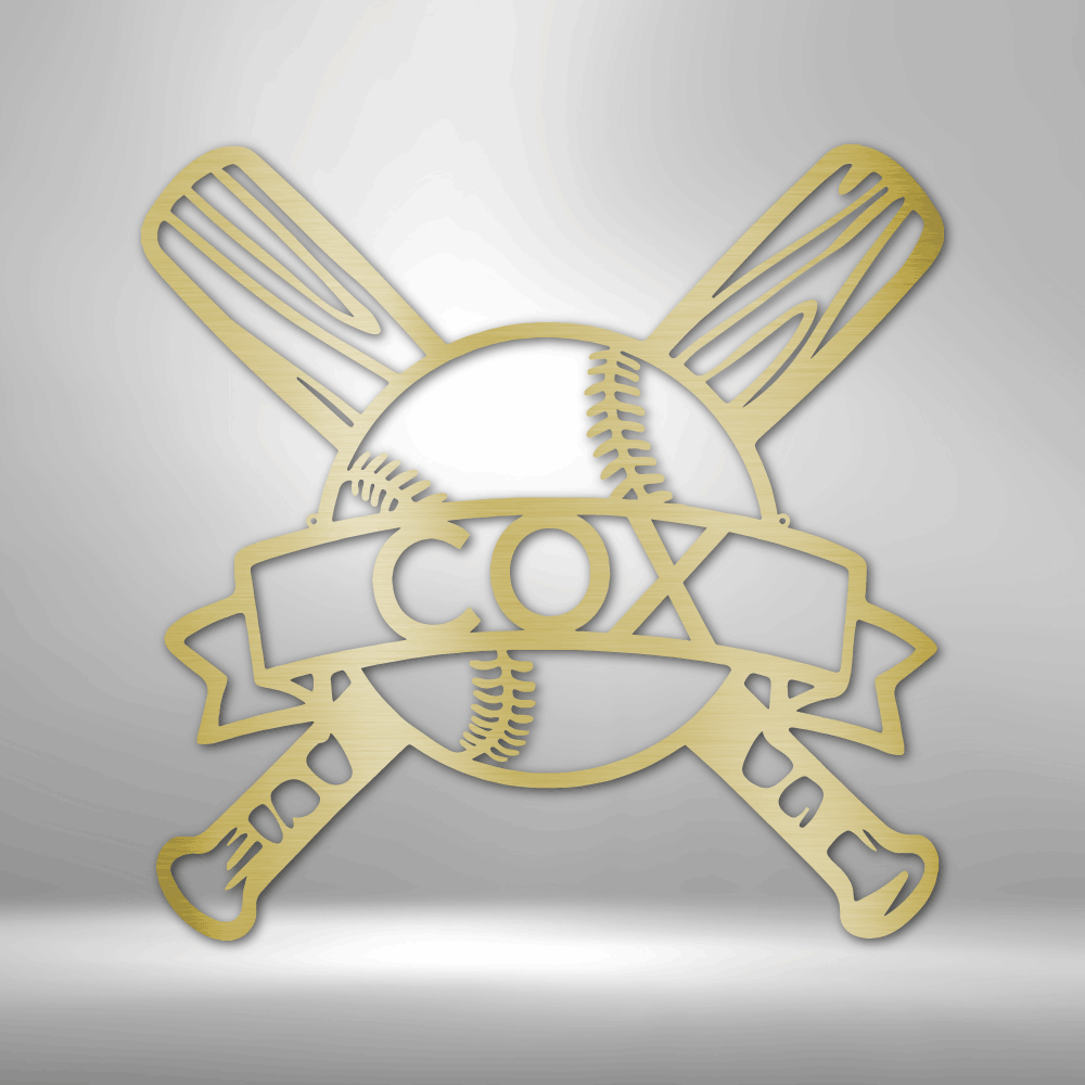 Personalized Baseball Monogram Steel Sign Steel Art Wall Metal Decor-Express Your Love Gifts