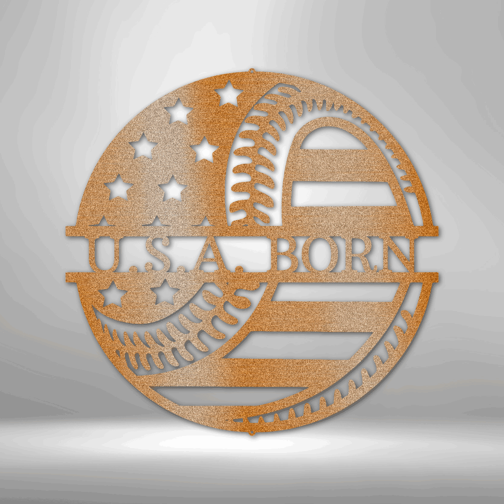 Personalized America's Pastime USA Baseball Metal Sign Steel Art Wall Decor-Express Your Love Gifts