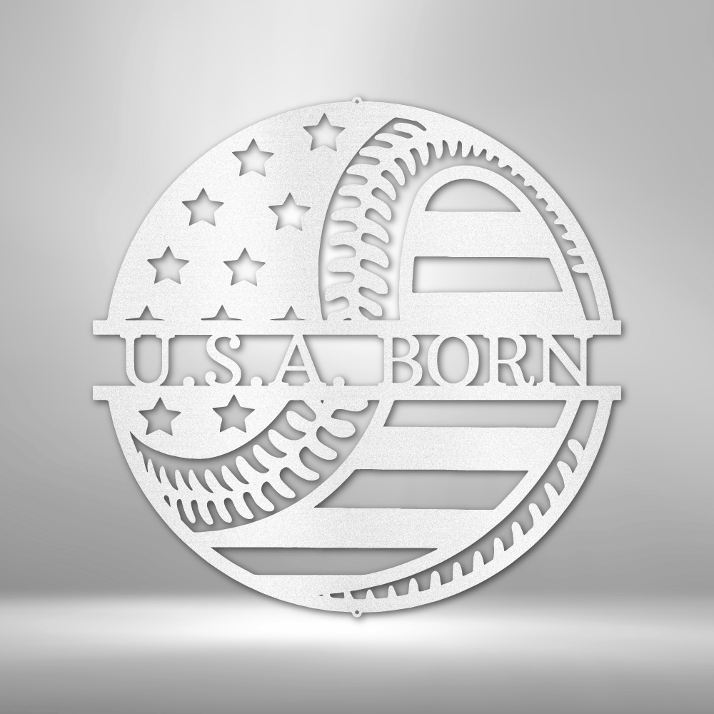 Personalized America's Pastime USA Baseball Metal Sign Steel Art Wall Decor-Express Your Love Gifts