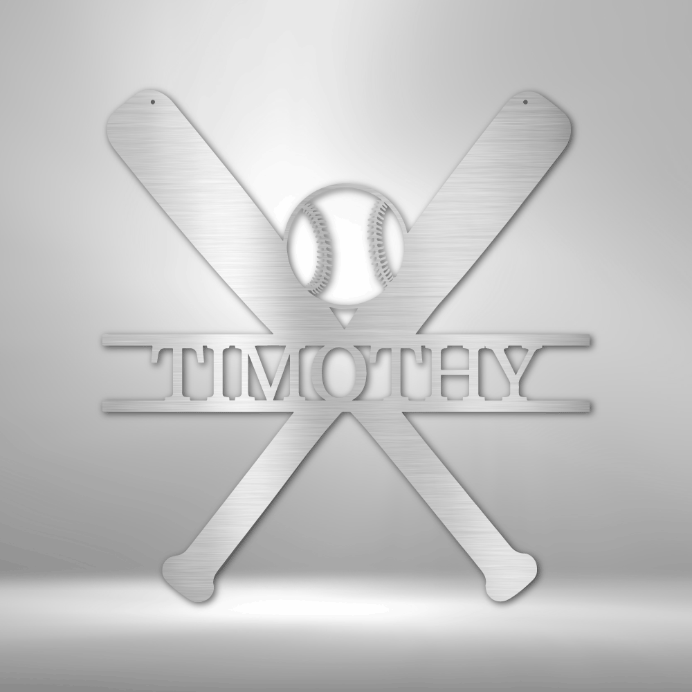Personalized Batter Up Steel Sign Steel Art Wall Metal Decor-Express Your Love Gifts