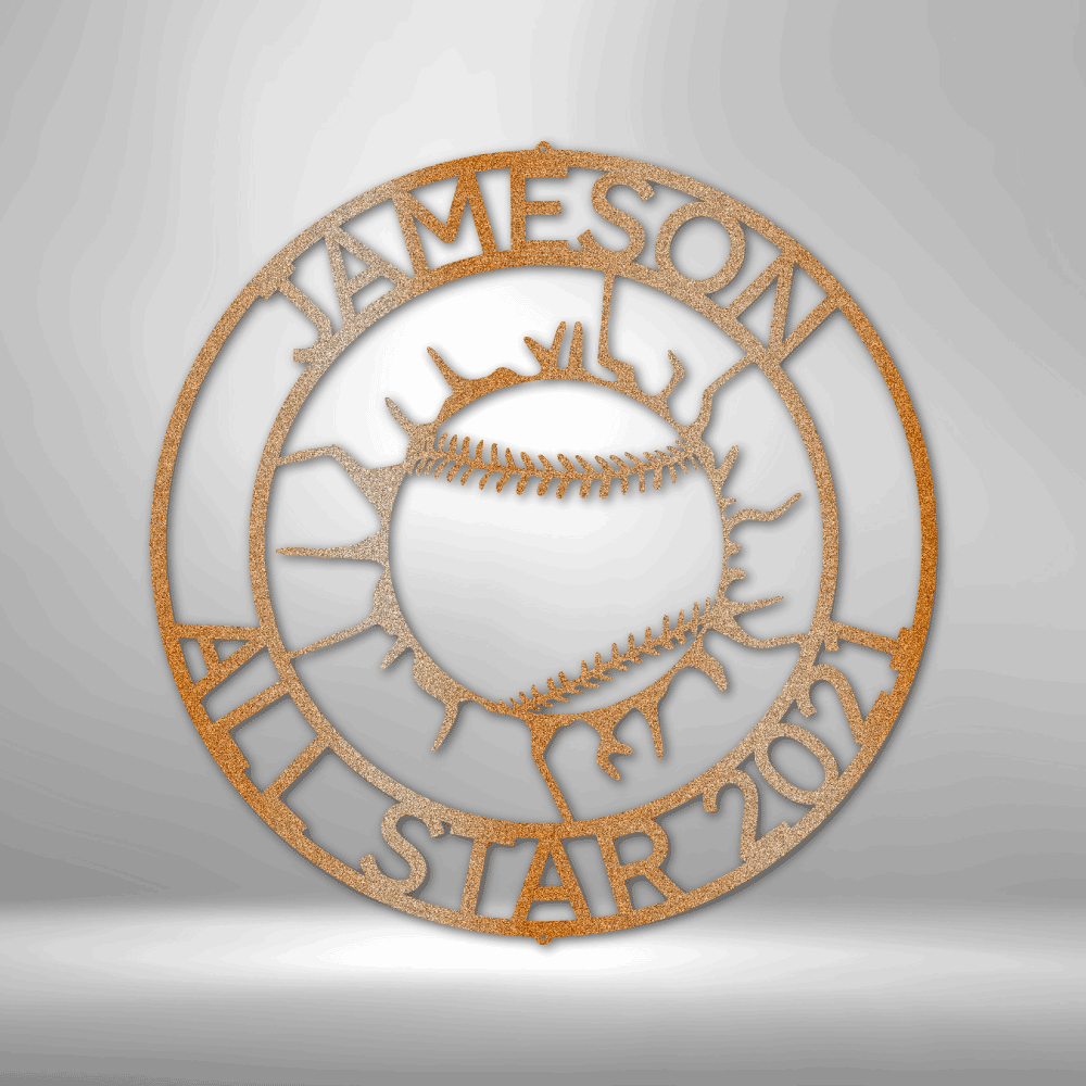 Personalized All Star BaseBall Wall Monogram-Express Your Love Gifts