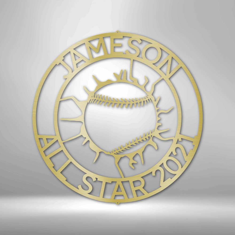 Personalized All Star BaseBall Wall Monogram-Express Your Love Gifts