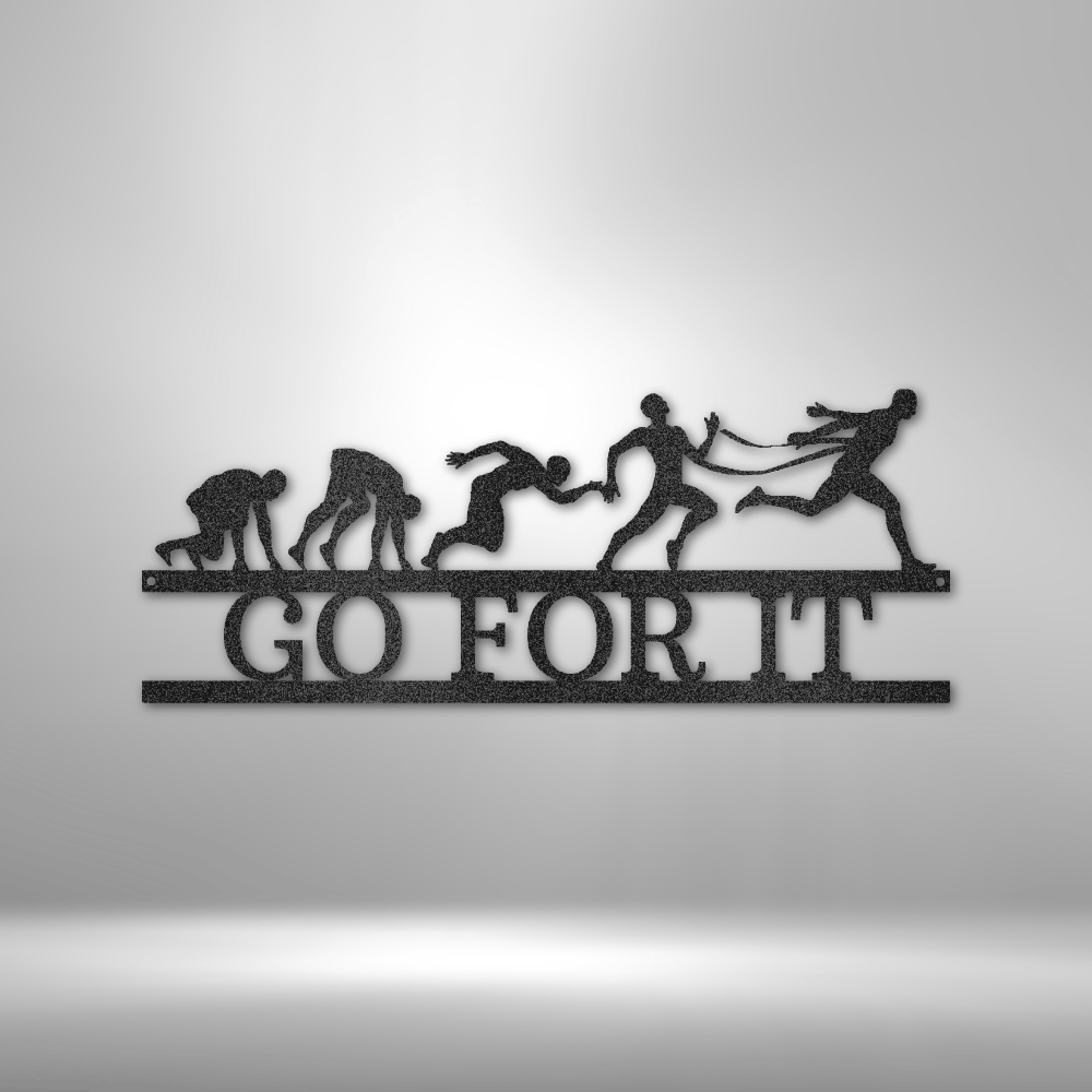Personalized Evolution of Running Steel Sign Steel Art Wall Metal Decor-Express Your Love Gifts