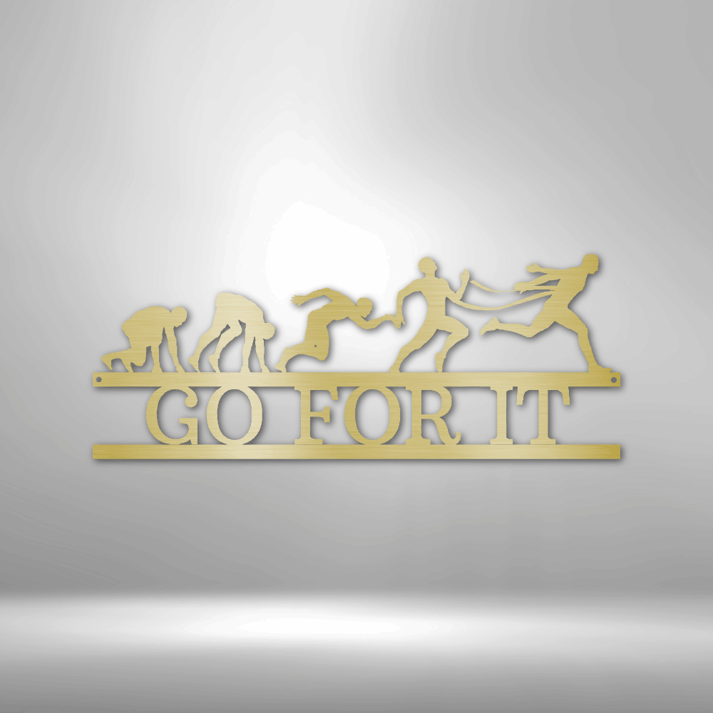 Personalized Evolution of Running Steel Sign Steel Art Wall Metal Decor-Express Your Love Gifts