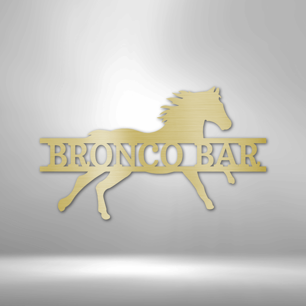 Personalized Sprinting Horse Monogram Steel Sign Steel Art Wall Metal Decor-Express Your Love Gifts