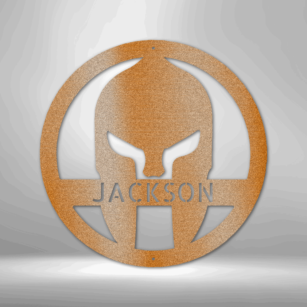 Personalized Spartan Helmet Steel Sign Steel Art Wall Metal Decor-Express Your Love Gifts