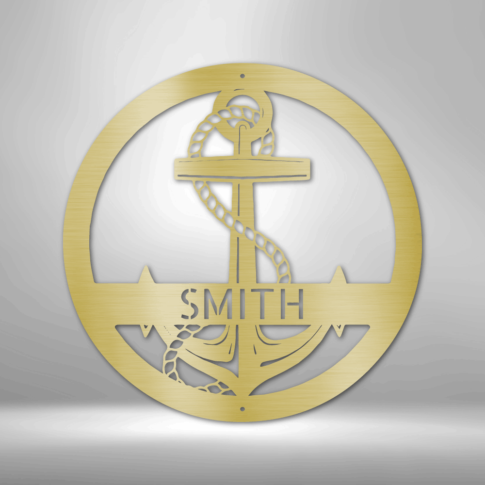 Personalized Elaborate Anchor Steel Sign Steel Art Wall Metal Decor-Express Your Love Gifts