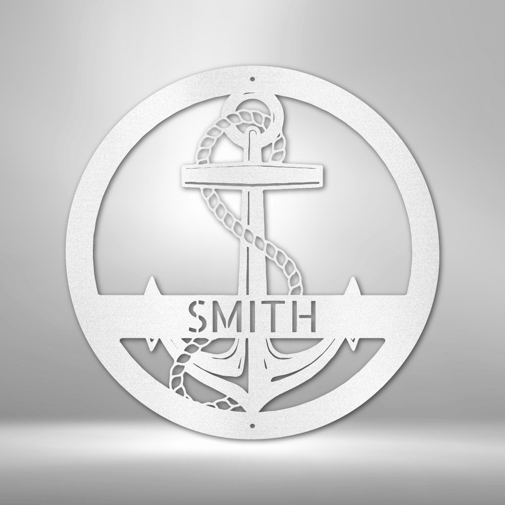 Personalized Elaborate Anchor Steel Sign Steel Art Wall Metal Decor-Express Your Love Gifts