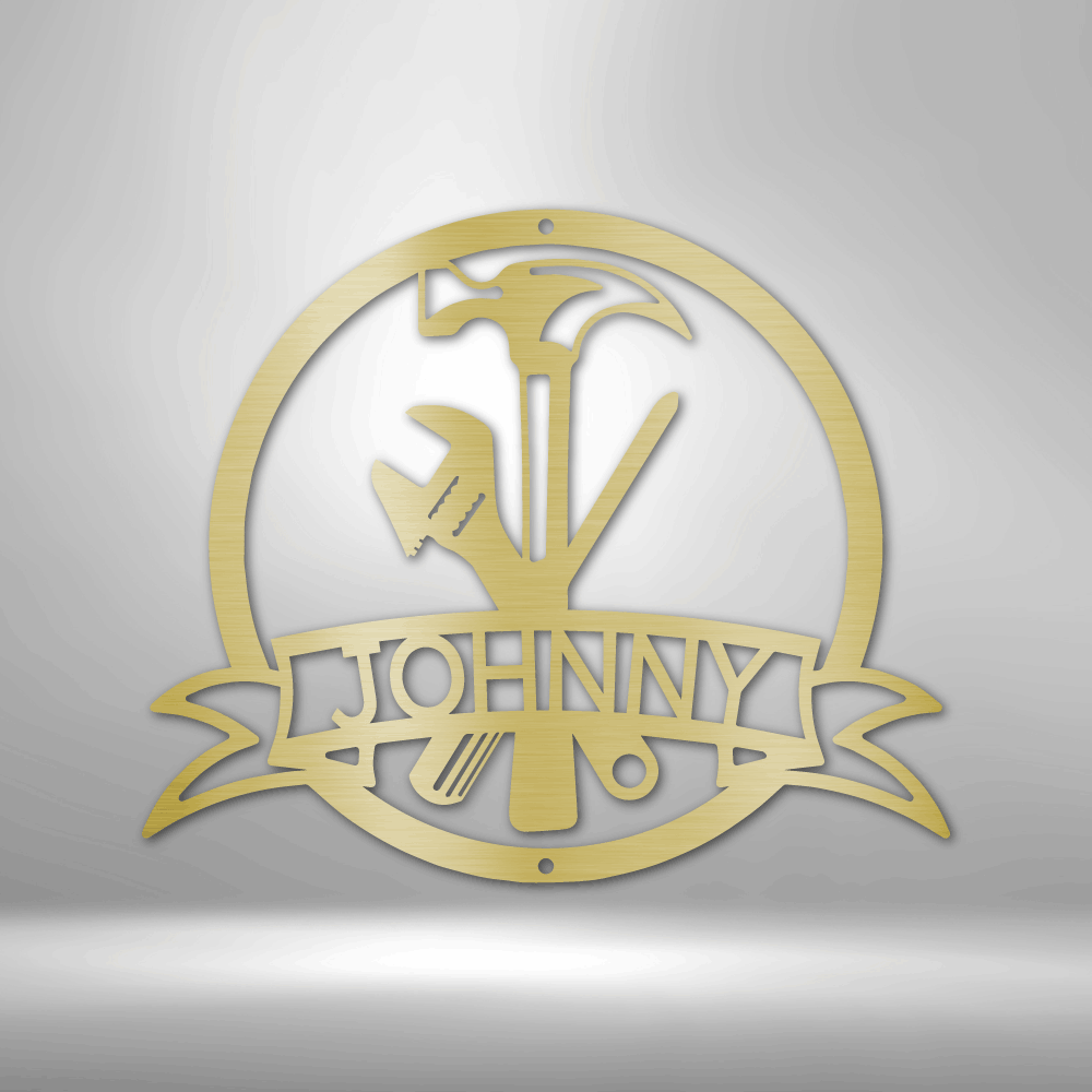 Personalized Tool Man Monogram Steel Sign Steel Art Wall Metal Decor-Express Your Love Gifts