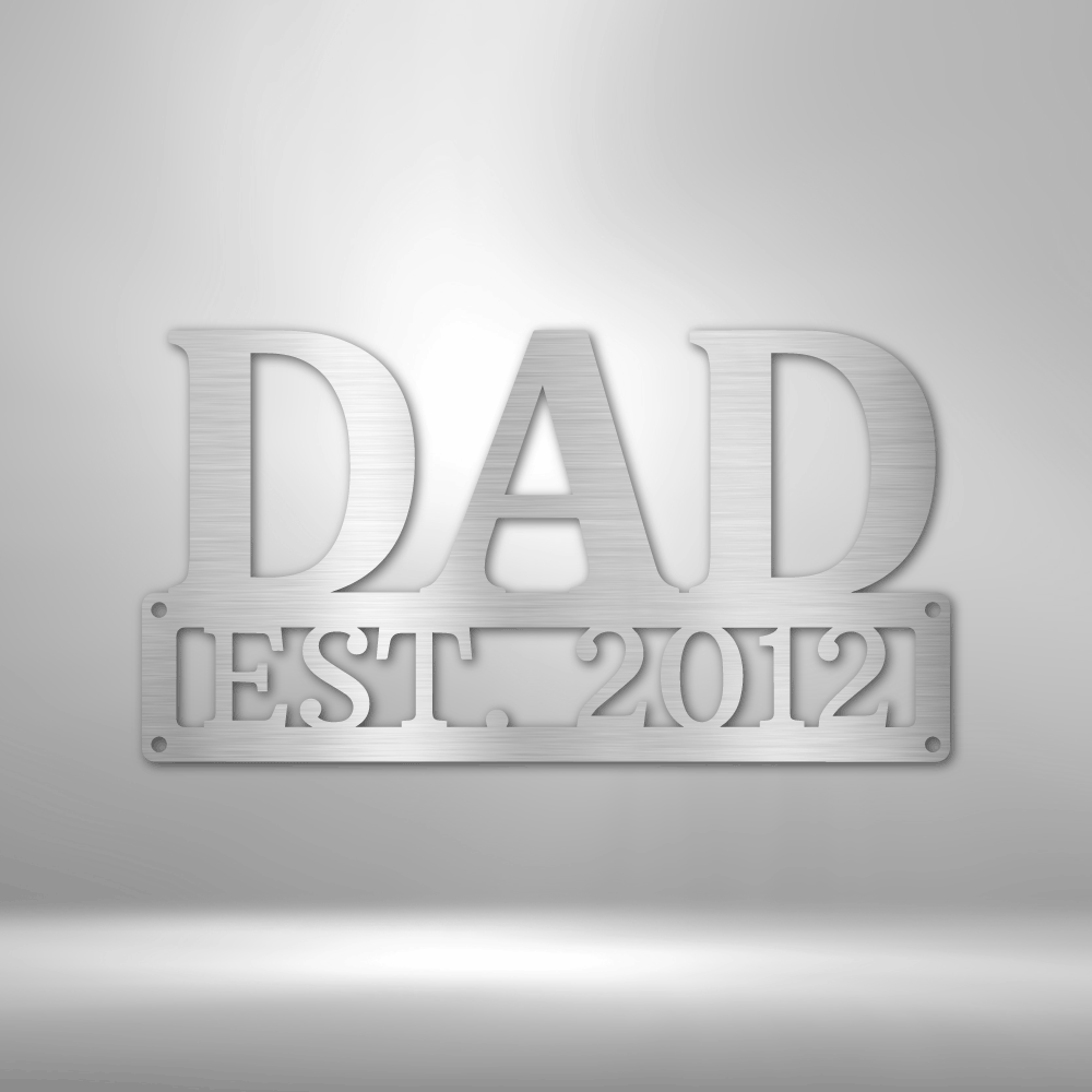 Personalized Dad Monogram Steel Sign Steel Art Wall Metal Decor-Express Your Love Gifts