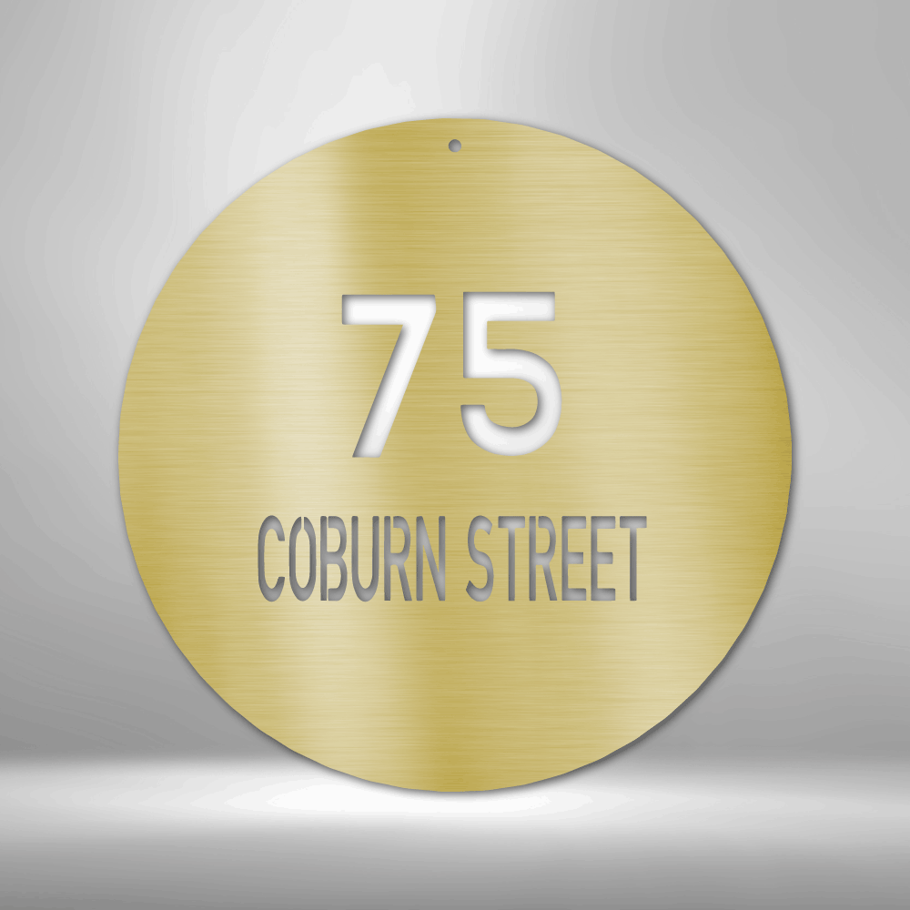 Personalized Circle Address Steel Sign Steel Art Wall Metal Decor-Express Your Love Gifts