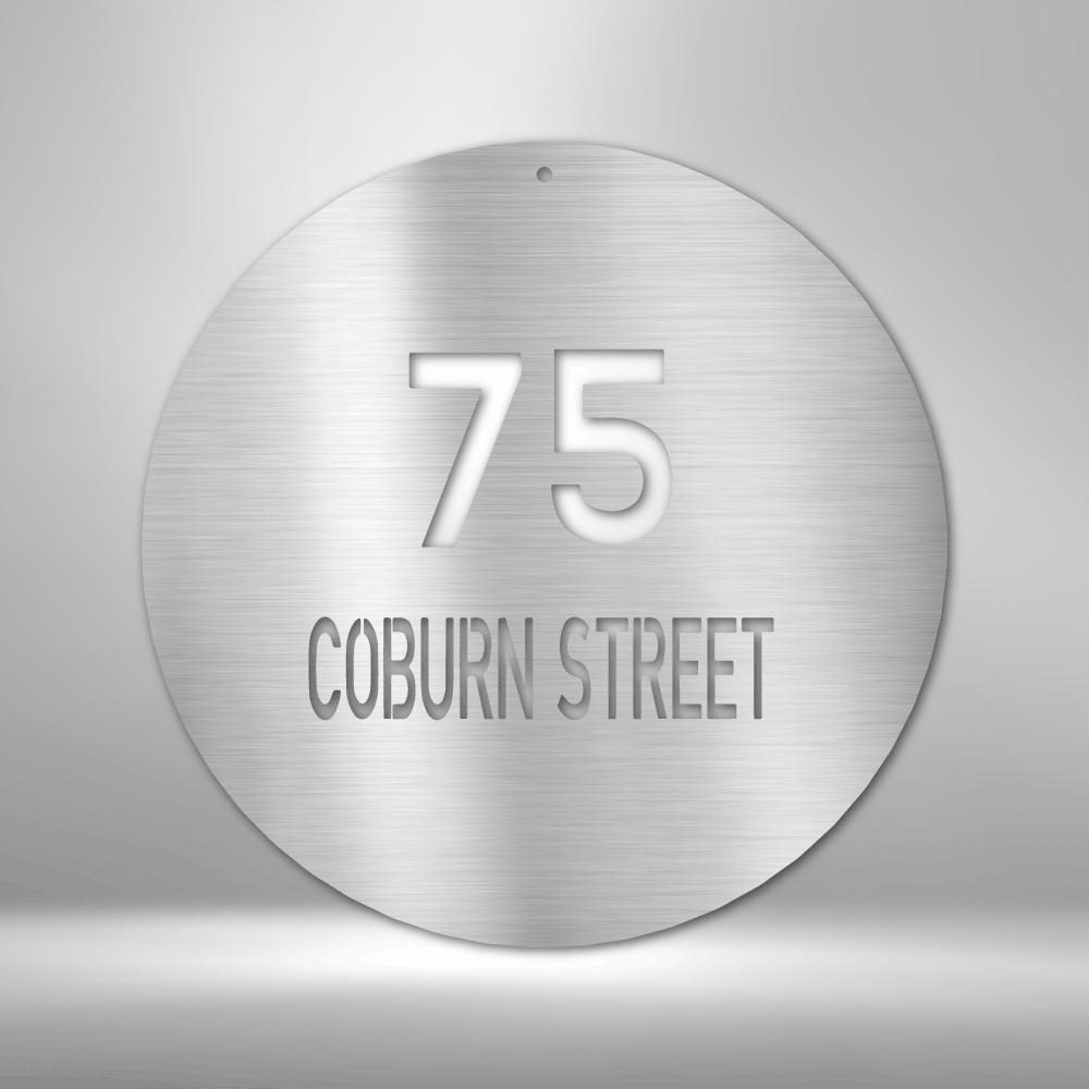 Personalized Circle Address Steel Sign Steel Art Wall Metal Decor-Express Your Love Gifts