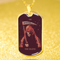 Tarot Card Necklace The Death Stainless Steel or 18k Gold Dog Tag 24"-Express Your Love Gifts