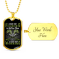 A Bad Day Fishing Necklace Stainless Steel or 18k Gold Dog Tag 24" Chain-Express Your Love Gifts