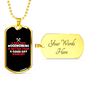 A Bad Woodworking Day Woodworker Dog Tag Stainless Steel or 18k Gold W 24"-Express Your Love Gifts