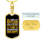 A Bitcoin Father Crypto Keychain Stainless Steel or 18k Gold Dog Tag Keyring-Express Your Love Gifts