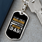 A Carpenter Dad Swivel Keychain Woodworker Dog Tag Stainless Steel or 18k Gold-Express Your Love Gifts