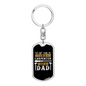A Carpenter Dad Swivel Keychain Woodworker Dog Tag Stainless Steel or 18k Gold-Express Your Love Gifts