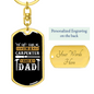 A Carpenter Dad Swivel Keychain Woodworker Dog Tag Stainless Steel or 18k Gold-Express Your Love Gifts